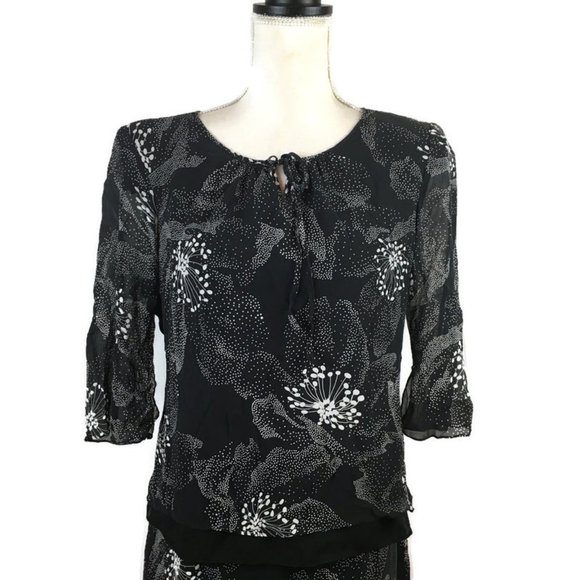 Cynthia Howie 2pc Skirt Set Size 10 Black - Picture 2 of 6